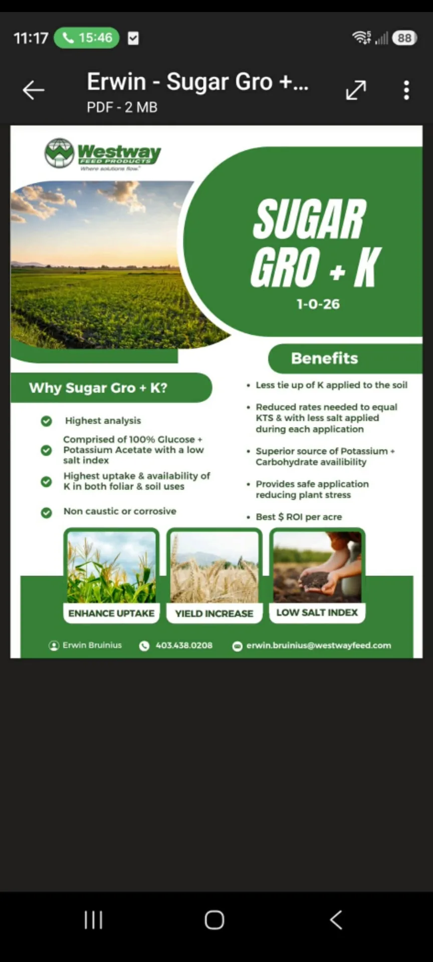 Sugar Gro® + K (1-0-26) — Liquid Potassium Fertilizer