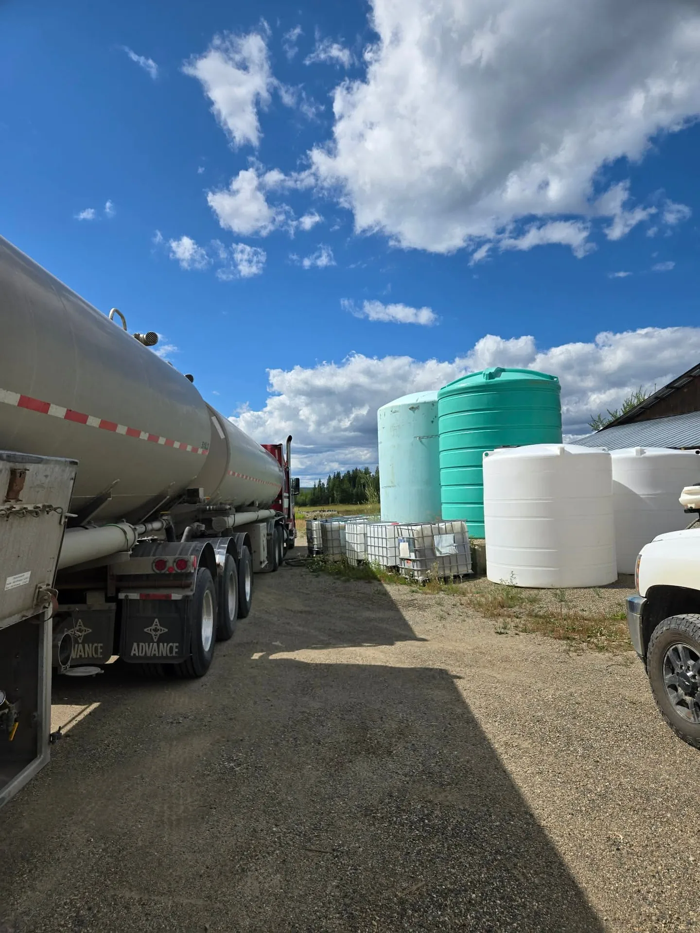Westway tanker truck delivering liquid feed to JJ Cattle Co.